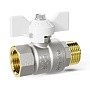 Краны латунные шаровые DN 15-32 PN 25-40 никелированные бабочка белая муфта-штуцер LD Pride 47.302 купить в Волгограде | "Проконсим"