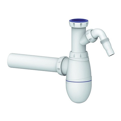 Сифон для мойки Unicorn В510V, 40х40 прямой отвод, 1 1/2'' х40 с отводом для стиральной машины преходник 40х32 купить в Волгограде | "Проконсим"