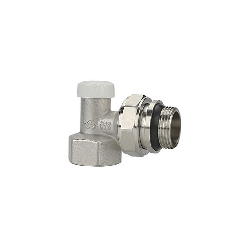 Клапан радиаторный VARMEGA VM10213 DN20 PN10 угловой настроечный G-3/4'' с уплотнением муфта-штуцер купить в Волгограде | "Проконсим"