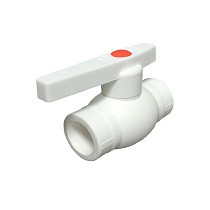 Краны шаровые ПП DN 20-63 PN 25 с металлическим шаром белые Valfex купить в Волгограде | "Проконсим"