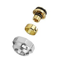 Евроконус 3/4'' DN 20 для PEX МП-труб обжимной 2 резьбовых кольца на штуцере Varmega купить в Волгограде | "Проконсим"
