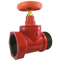 Клапан пожарный чугунный DN 50-65 PN 16 прямой КПЧП муфта-штуцер Апогей купить в Волгограде | "Проконсим"