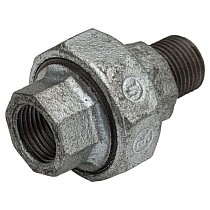 Американки чугунные DN 15-50 PN 16 оцинкованные муфта-штуцер с плоской прокладкой Fittex Plus купить в Волгограде | "Проконсим"