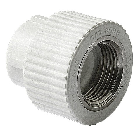 Муфта комбинированная ПП 25-3/4'' PN 25 с внутренней резьбой белая Pro Aqua PA22014P купить в Волгограде | "Проконсим"