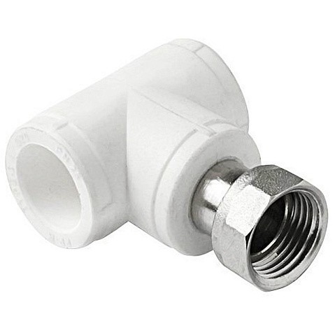 Тройник комбинированный ПП 20-3/4'' PN 25 с накидной гайкой белый Pro Aqua PA29110 купить в Волгограде | "Проконсим"