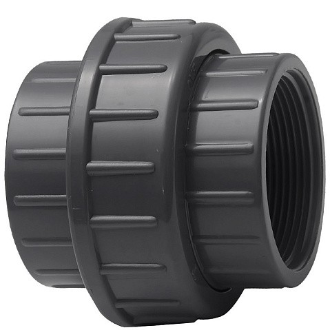 Муфта разборная НПВХ DN 50-1 1/2" PN 16 клеевая с внутренней резьбой черная Aquaviva BOG50120 купить в Волгограде | "Проконсим"
