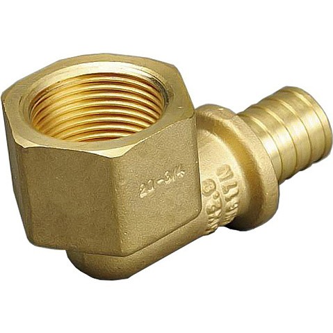 Угольник латунный для PEX труб 16-1/2'' PN 10 под надвижную гильзу с внутренней резьбой ONE PLUS купить в Волгограде | "Проконсим"