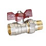 Кран латунный шаровой Temper 88.В-А.12.Б DN 15 PN 40 американка никелированный бабочка купить в Волгограде | "Проконсим"