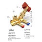 Клапан балансировочный STAD.BY-1-15, DN 15 PN 16 наклонный, латунный Kv 2,97 м3/ч с измерительными ниппелями, дренажный купить в Волгограде | "Проконсим"