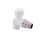 Кран шаровой для радиатора ПП 20-1/2'' PN 25 угловой с американкой белый РТП 10585 купить в Волгограде | "Проконсим"