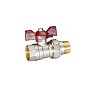 Кран латунный шаровой Temper 88.В-А.34.Б DN 20 PN 40 американка никелированный бабочка купить в Волгограде | "Проконсим"