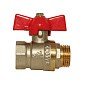 Кран латунный шаровой SGLprof DN 20 PN 25 никелированный муфта-штуцер бабочка купить в Волгограде | "Проконсим"