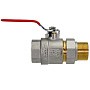 Краны латунные шаровые DN 32 PN 40 никелированные рычаг американка РИДАН BVR-FR купить в Волгограде | "Проконсим"