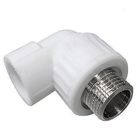 Угольник комбинированный ПП 32-1/2'' PN 25 с наружной резьбой белый VALFEX  купить в Волгограде | "Проконсим"
