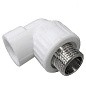 Угольник комбинированный ПП 32-1/2'' PN 25 с наружной резьбой белый VALFEX  купить в Волгограде | "Проконсим"