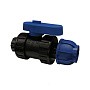 Кран шаровой компрессионный ПНД DN 25 PN 16 внутренняя резьба -3/4'' обжимной для ПЭ труб Кудиновский трубный завод