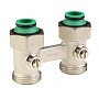 Узел нижнего подключения MVI TR.415.0505 DN 20 PN 10 прямой двухтрубный шаровой затвор 20-3/4'' под евроконус, муфта купить в Волгограде | "Проконсим"