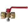 Кран латунный шаровой 11Б18бк(у)2 DN 15 PN 16 под манометр G1/2''хG1/2'' без контрольного фланца муфта-муфта рычаг Пензапромарматура купить в Волгограде | "Проконсим"