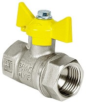 Краны латунные шаровые газовые 11Б27фт1М DN 15-50 PN 25-40 никелированные бабочка муфта-муфта Valfex.277 Standart ГОСТ Р 59553 купить в Волгограде | "Проконсим"
