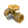 Кран латунный шаровой 11Б18бк(ф)2 DN 15 PN 16 под манометр G1/2''хG1/2'' с контрольным фланцем муфта-муфта без рычага Пензапромарматура купить в Волгограде | "Проконсим"