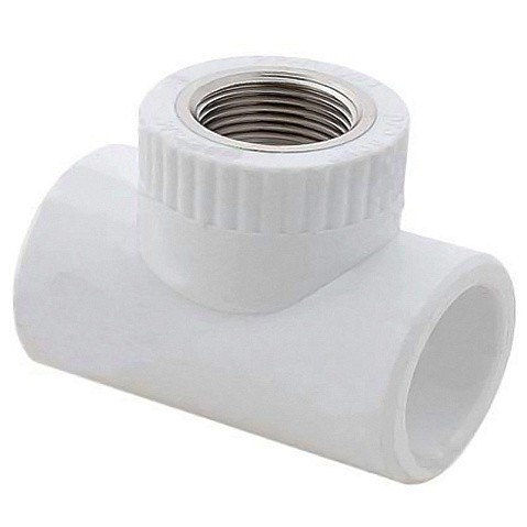 Тройник комбинированный ПП 32-1/2'' PN 25 с внутренней резьбой белый РТП 10748 купить в Волгограде | "Проконсим"