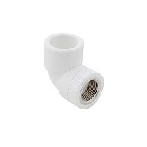 Угольники ПП DN 20-32 PN 25 комбинированные с внутренней резьбой белые PlasticPro купить в Волгограде | "Проконсим"
