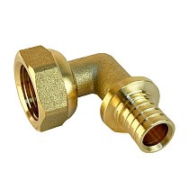 Угольники латунные для PEX труб DN 16-20 PN 16 под надвижную гильзу с накидной гайкой Valfex VF.451.AF купить в Волгограде | "Проконсим"
