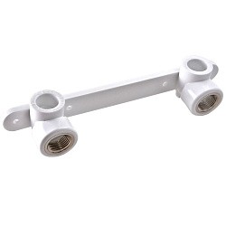  Угольник установочный ПП 20-1/2'' двойной белый РВК 31106 (930659321) со склада Проконсим в Волгограде