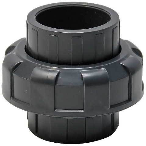 Муфта разборная НПВХ DN 50 PN 16 клеевая уплотнение EPDM черная Aquaviva BOD0500 купить в Волгограде | "Проконсим"