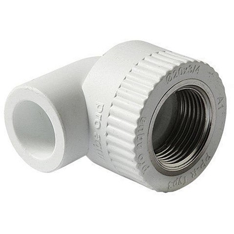 Угольник комбинированный ПП 20-1/2'' PN 25 с внутренней резьбой белый Pro Aqua PA26008P купить в Волгограде | "Проконсим"