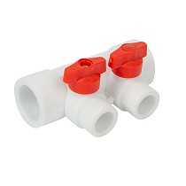 Коллекторы ПП DN 32-40 PN 25 универсальные с отсечными кранами белые Valfex купить в Волгограде | "Проконсим"