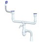 сифон для двойной мойки Unicorn В740V, 40х50 гибкий отвод, 1 1/2'' х40 с отводом для стиральной машины, прямоугольный перелив купить в Волгограде | "Проконсим"