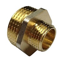 Ниппели латунные никелированные DN 20-32 PN 40 штуцер-штуцер переходные купить в Волгограде | "Проконсим"