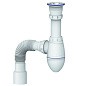 Сифон для умывальника Unicorn А220, 40х50 гибкий отвод, 1 1/2'' х40 чаша из нержавеющей стали купить в Волгограде | "Проконсим"