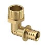Угольник латунный для PEX труб  20-3/4''  PN 16  под надвижную гильзу с наружной резьбой  РосТурПласт купить в Волгограде | "Проконсим"