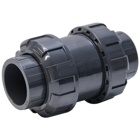 Клапан обратный пружинный НПВХ DN 50 уплотнение EPDM черный Aquaviva SHV050 купить в Волгограде | "Проконсим"