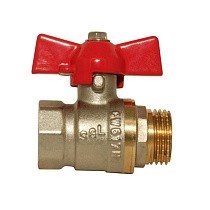Краны латунные шаровые SGL DN 20 PN 25 муфта-штуцер бабочка купить в Волгограде | "Проконсим"