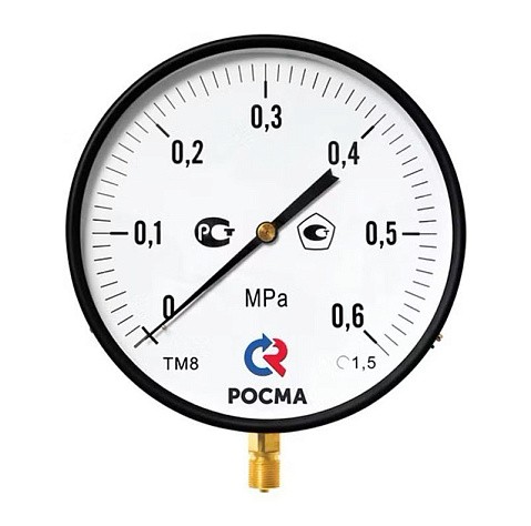 Манометры ТМ-810Р.00 котловый, 250мм, M20x1,5, радиальные РСМ купить в Волгограде | "Проконсим" Манометры ТМ-810Р.00 котловый, 250мм, M20x1,5, радиальные РСМ купить в Волгограде | "Проконсим"