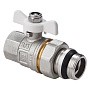 Кран латунный шаровой MVI BV.521 DN 15 PN 40 с уплотнением никелированный полнопроходной американка бабочка купить в Волгограде | "Проконсим"
