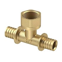 Тройники латунные для PEX труб DN 16-25 PN 16 под надвижную гильзу с внутренней резьбой PLP купить в Волгограде | "Проконсим"