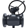 Кран стальной шаровой цельносварной DN 600-500 PN 16 стандартнопроходной фланцевый 1163мм с редукт. RJIP-FF РИДАН 065N0286GR