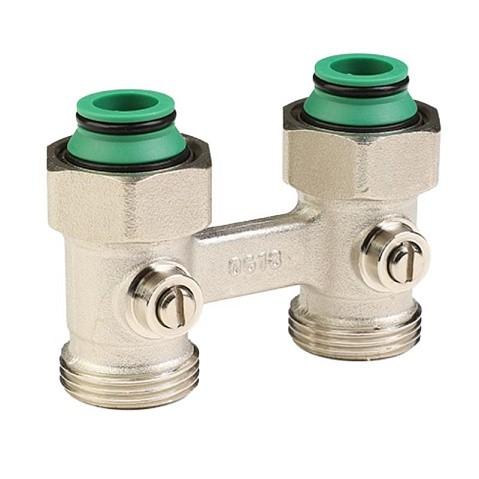 Узел нижнего подключения MVI TR.415.0505 DN 20 PN 10 прямой двухтрубный шаровой затвор 20-3/4'' под евроконус, муфта купить в Волгограде | "Проконсим"