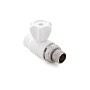 Кран шаровой для радиатора ПП 25-3/4'' PN 25 прямой с американкой белый РТП 10587 купить в Волгограде | "Проконсим"