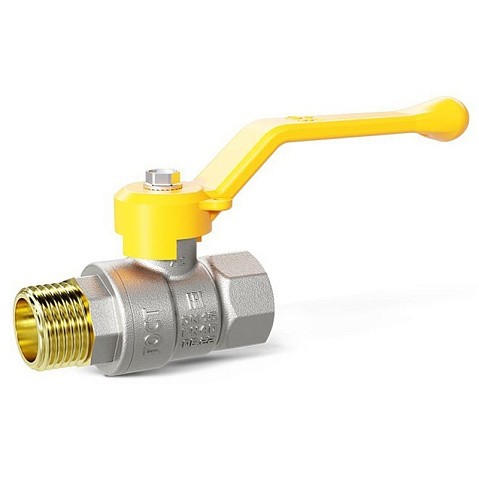 Кран латунный шаровой LD Pride GAS DN50 PN 25 никелированный рычаг муфта-штуцер купить в Волгограде | "Проконсим"