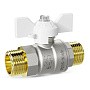 Краны латунные шаровые DN 15-25 PN 40 никелированные бабочка белая штуцер-штуцер LD Pride 47.304 купить в Волгограде | "Проконсим"