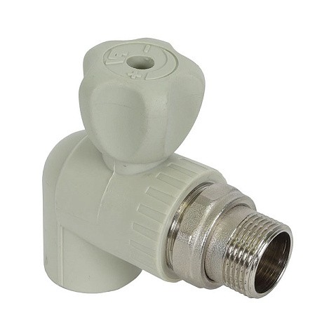 Кран шаровой для радиатора угловой VALFEX 25 PN 25 G-1/2'' серый купить в Волгограде | "Проконсим"