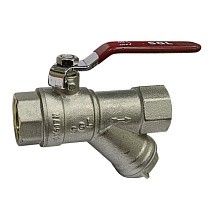 Краны латунные шаровые SGL 11Б27п с фильтром DN 15-20 PN 20 муфта-муфта рычаг купить в Волгограде | "Проконсим"
