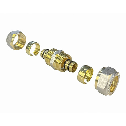 Муфта латунная для PEX труб 32-32 PN 10 обжимная никелированная Valfex VF.303.N  купить в Волгограде | "Проконсим"