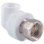 Угольник комбинированный ПП 20-1/2'' PN 25 с накидной гайкой белый РТП 14265 купить в Волгограде | "Проконсим"