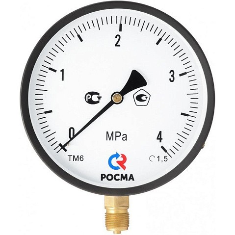 Манометр Росма ТМ-610Р 4,0 МПа /40 ат 150мм G1/2'' купить в Волгограде | "Проконсим"